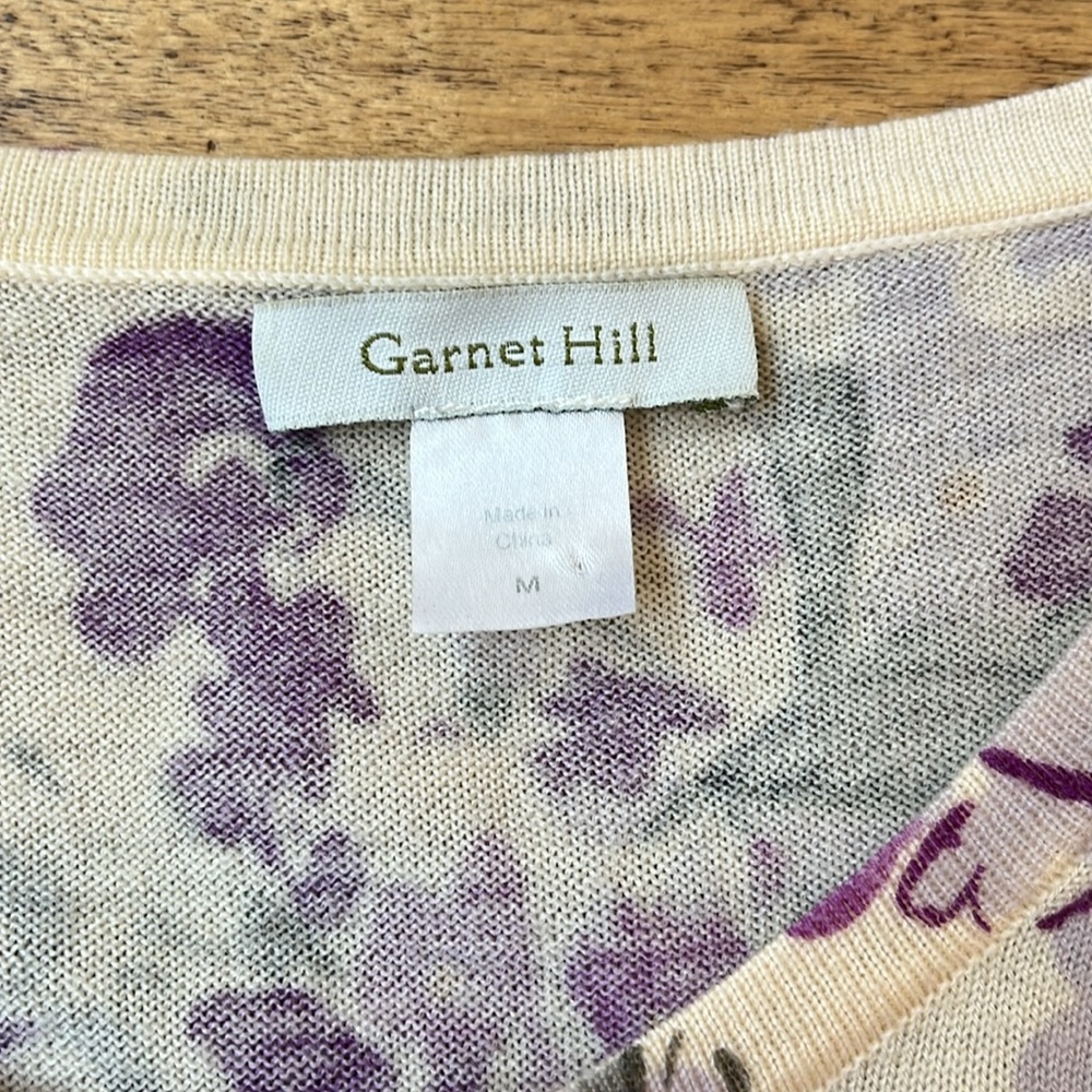 Garnet Hill Merino Wool Cardigan - Picture 2 of 5